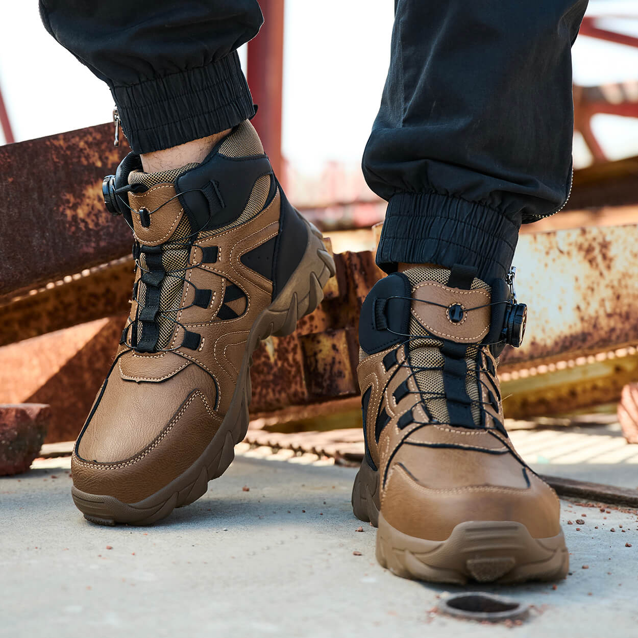 Maven 6" Knob-Lacing Non-Slip Steel Toe Boots