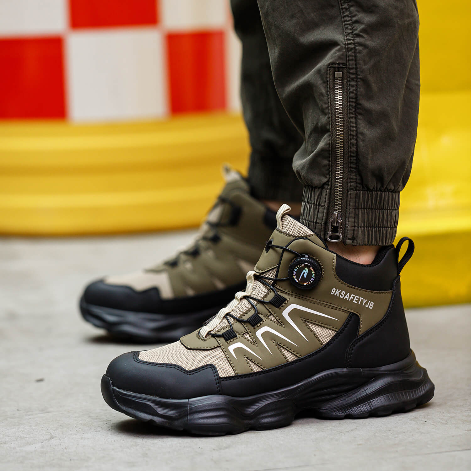 Maven Steel Toe Knob-Lacing Lightweight Work Boots