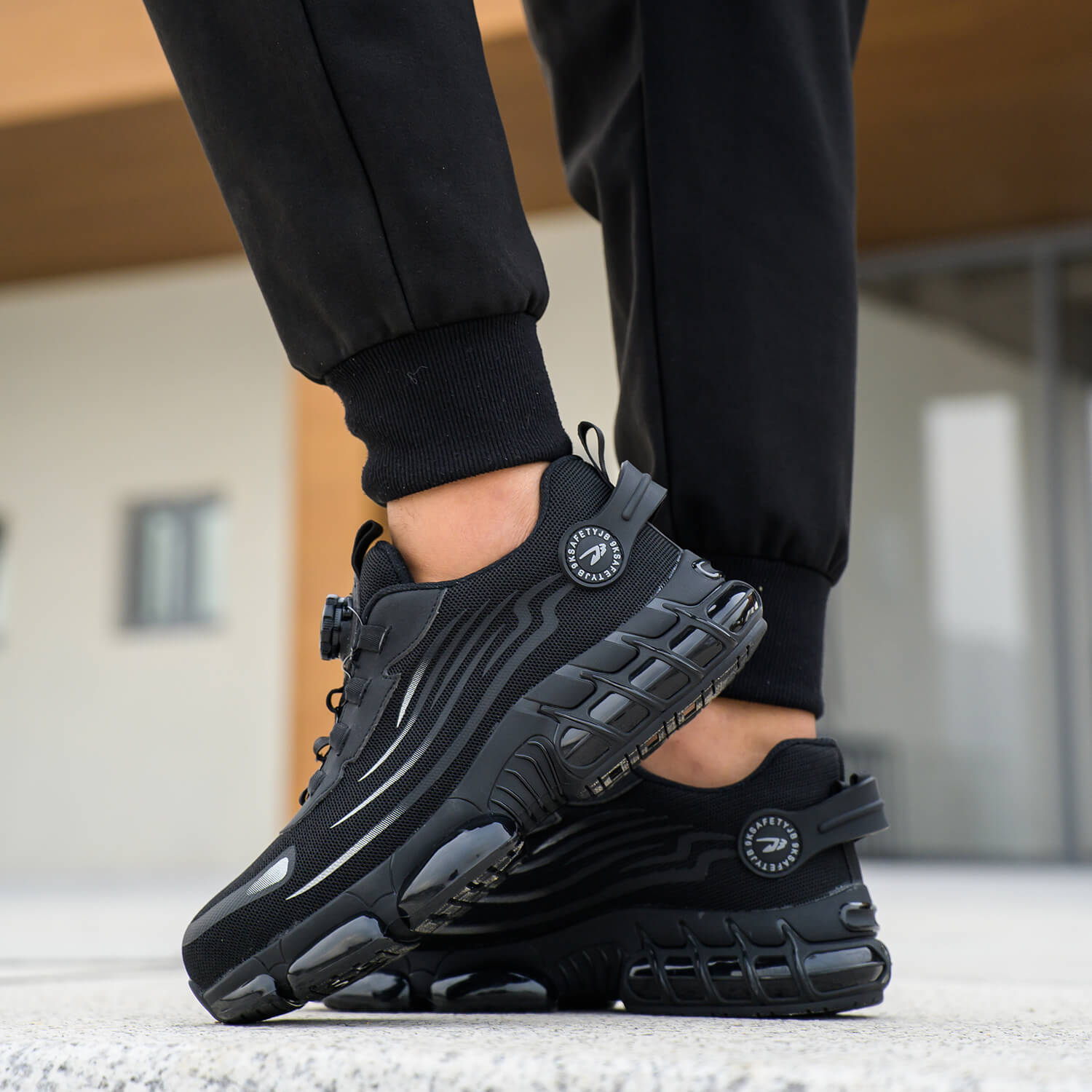 Maven Steel Toe Knob Lacing Work Sneakers