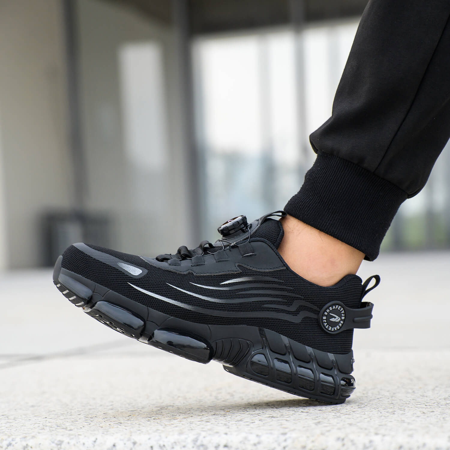 Maven Steel Toe Knob Lacing Work Sneakers