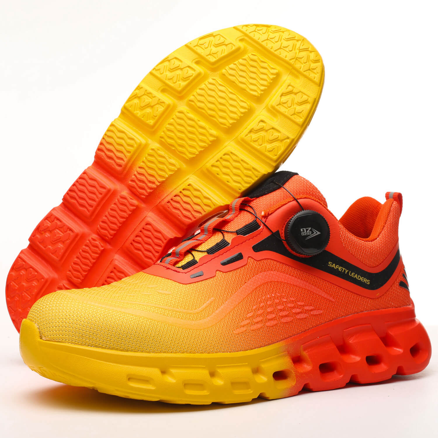 Maven Knob Lacing Stylish Steel Toe Work Sneakers