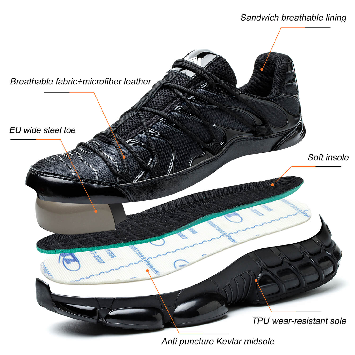 Maven Lightweight Steel Toe Safety Shoes