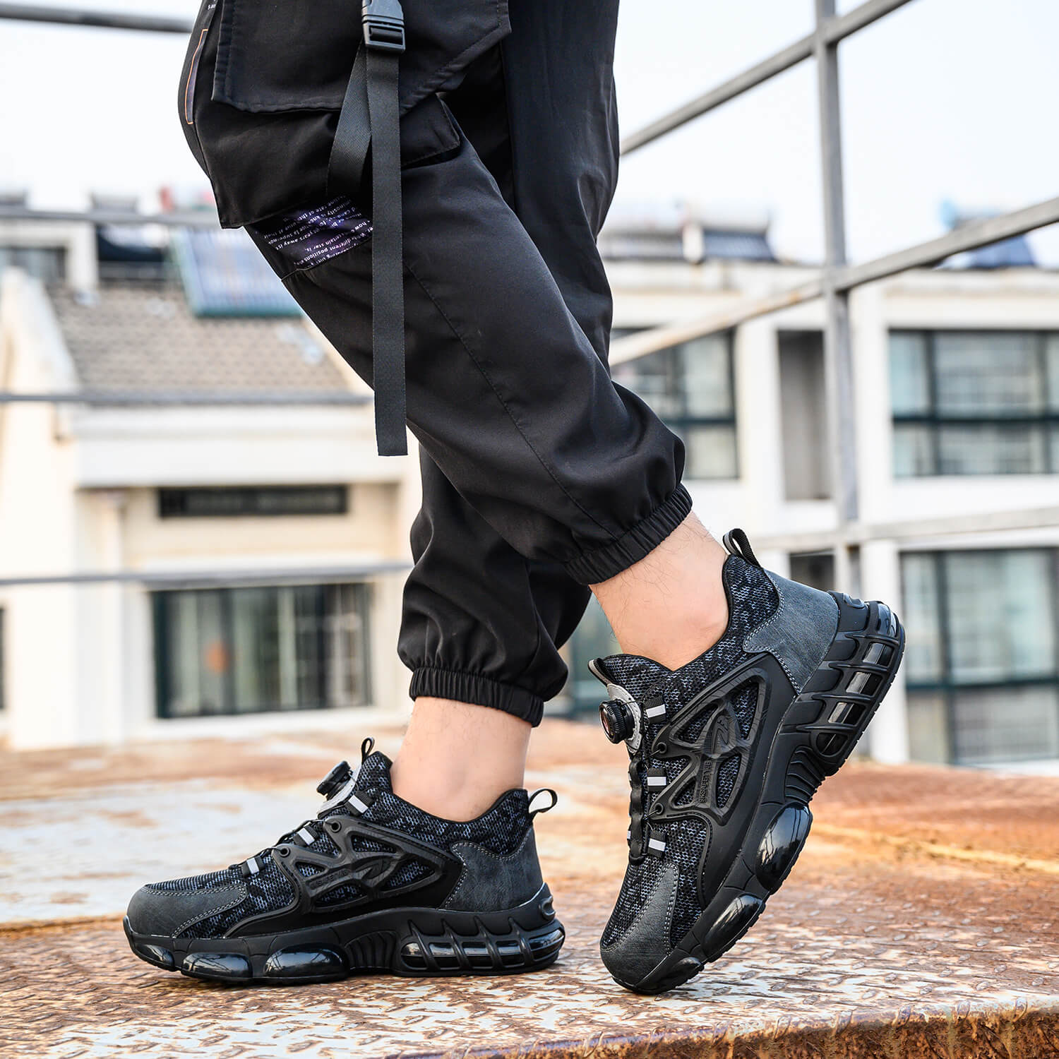 Maven Steel Toe Knob Lacing Safety Shoes