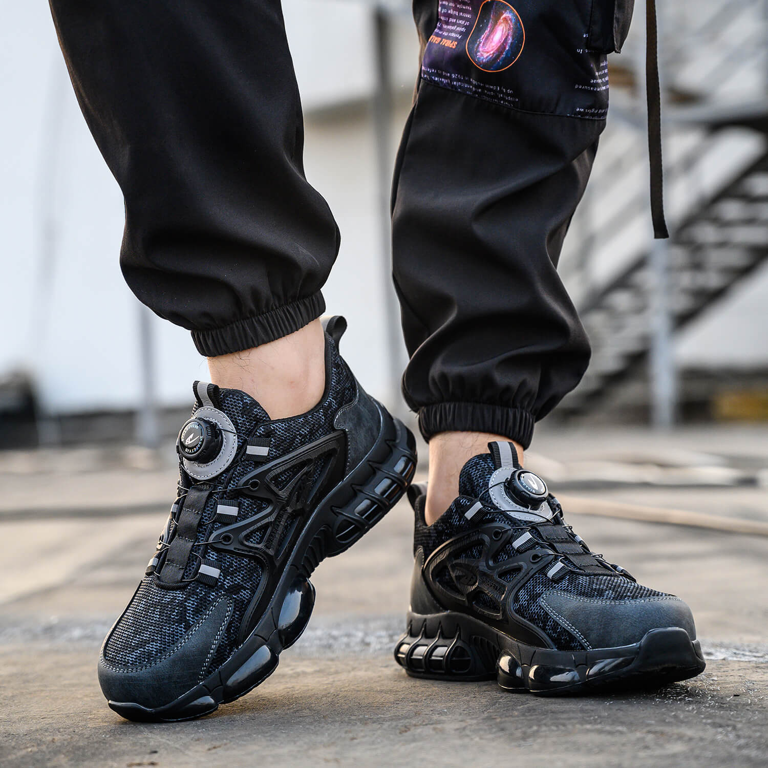 Maven Steel Toe Knob Lacing Safety Shoes