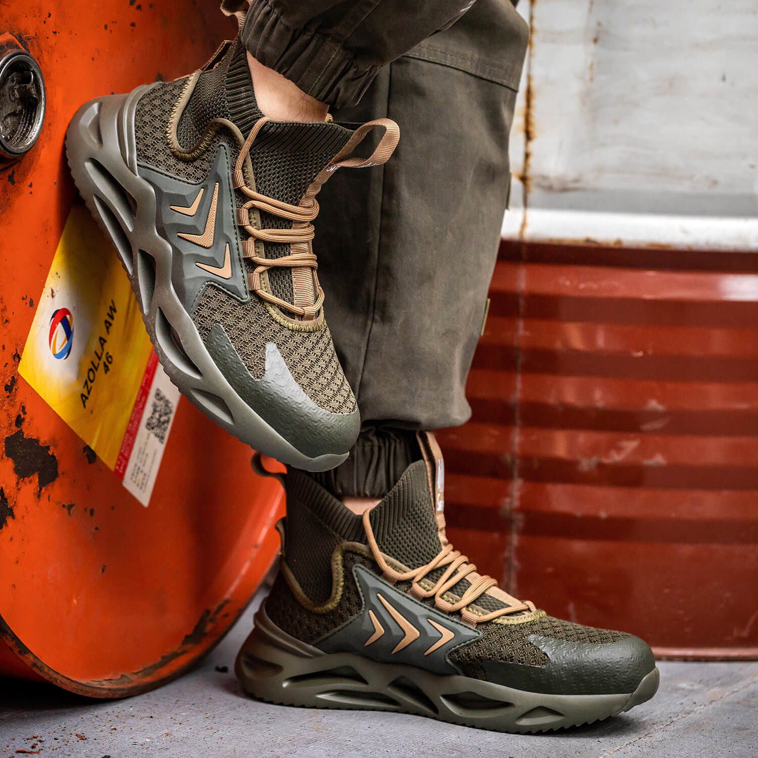 Maven Men's Steel Toe High Top Work Shoes