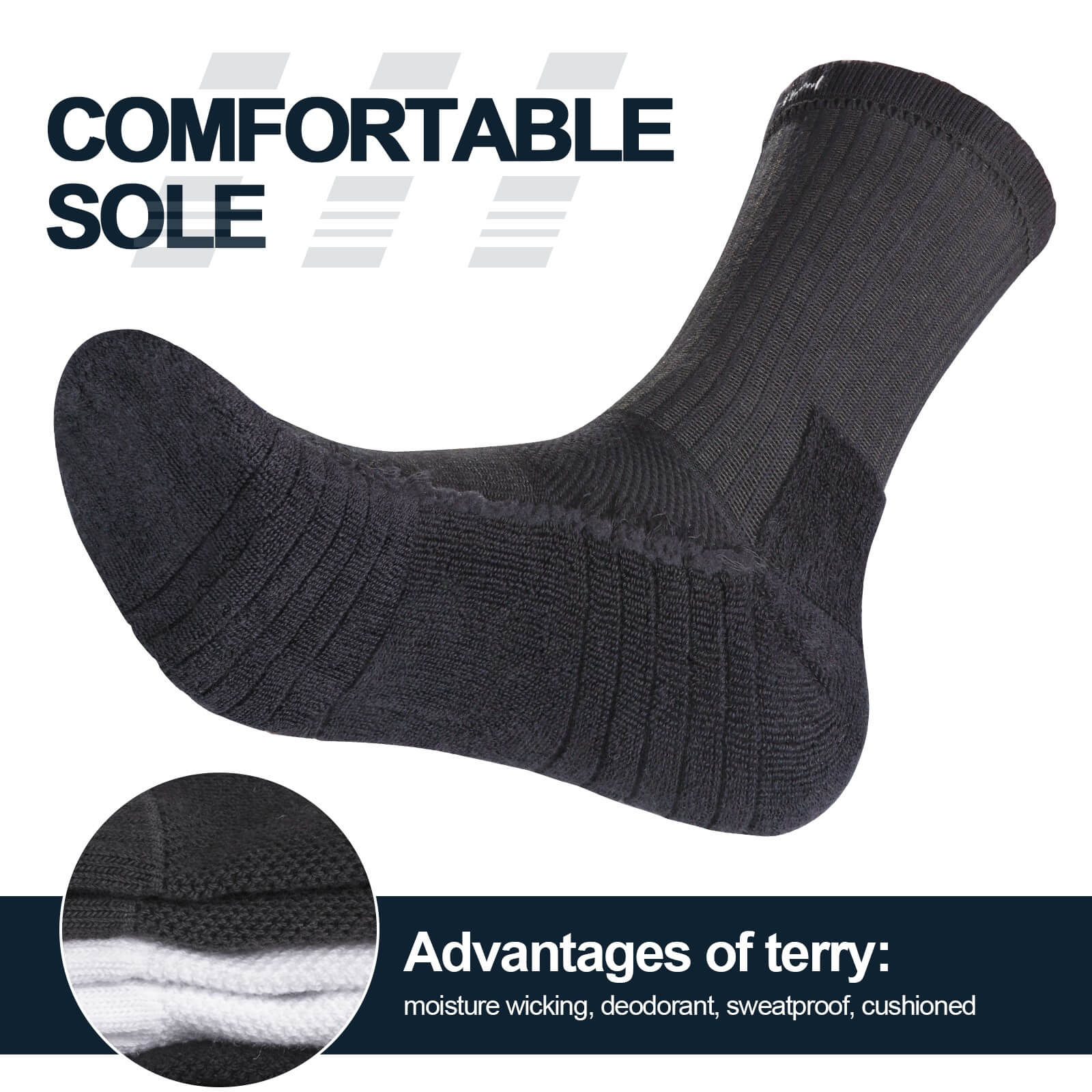 Maven Athletic Cotton Crew Socks 5 Pairs