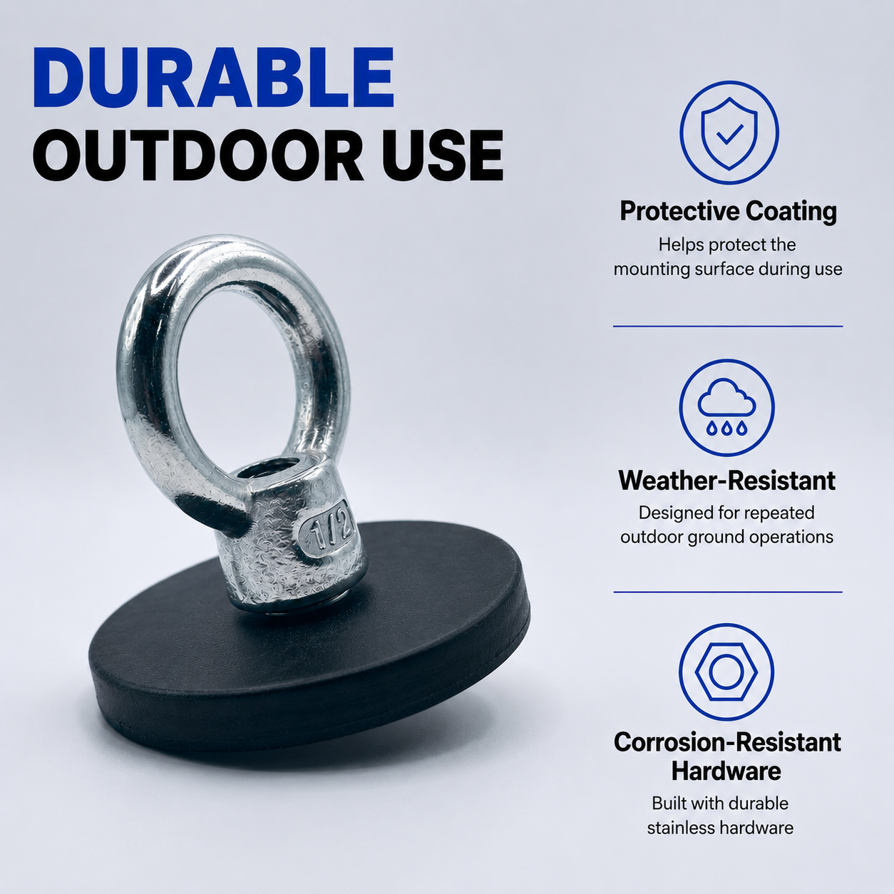 GroundComm TOWSAFE Magnetic Pushback Tug Cable Hook