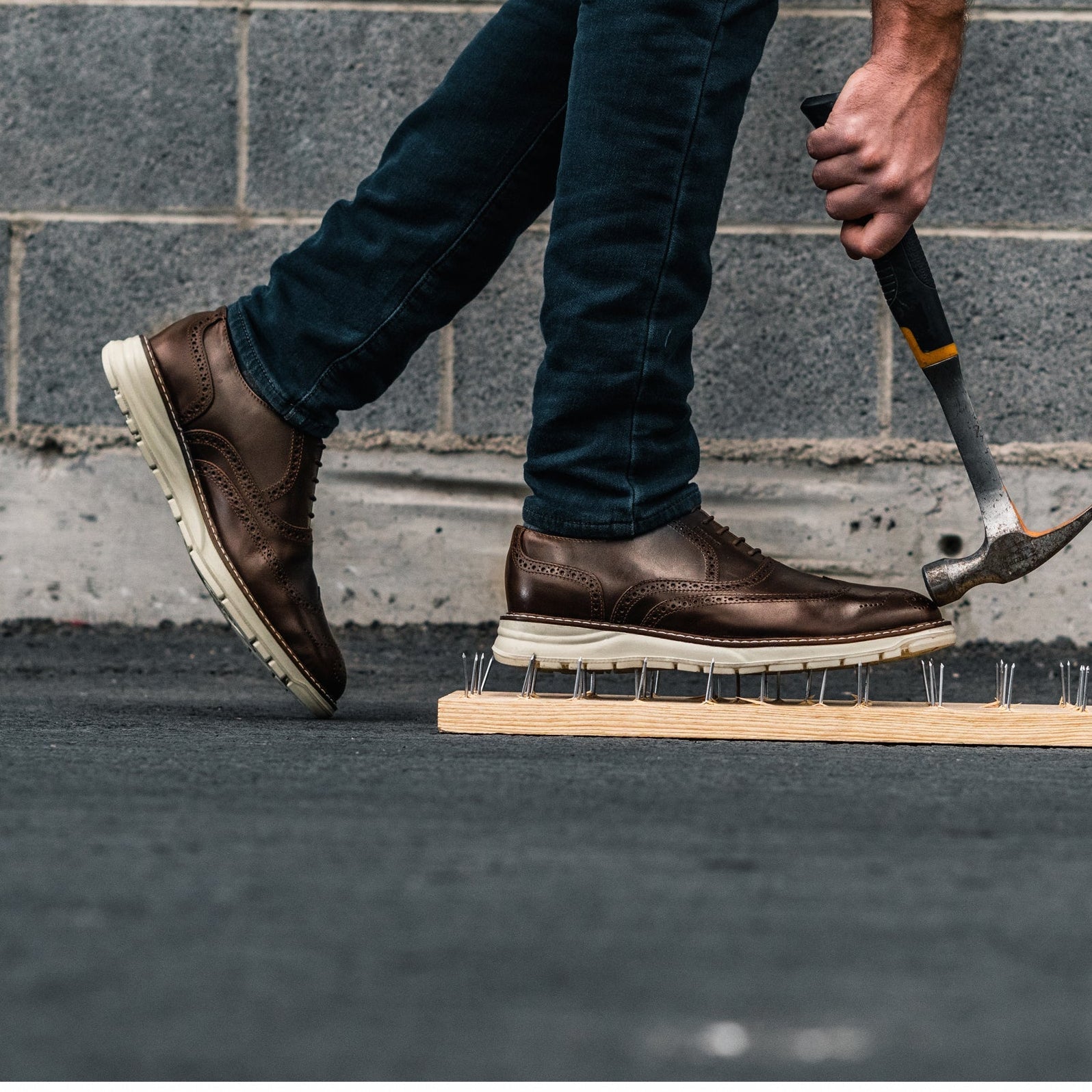 STEEL TOE OXFORD SHOE VOLTA BROWN