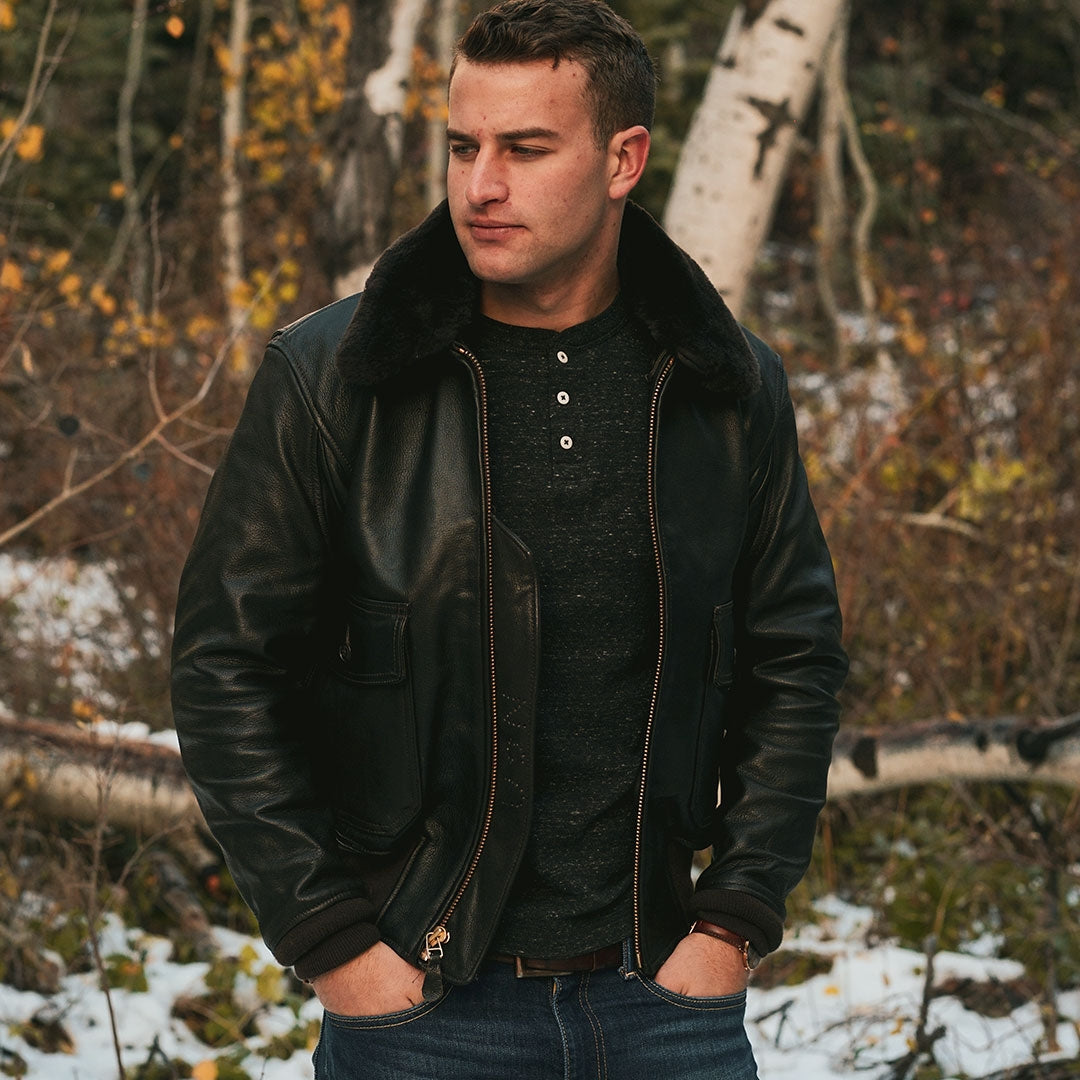 G-1 Flight Jacket with Removable Collar Z2108M
